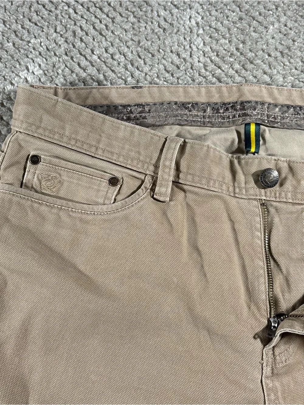 English Laundry Men 34x30 Stretch 5-Pocket Pant Taupe Brown Straight Leg 1365289